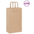 Pikkukuva 1 / 11: vidaXL Paperikassit 250 kpl kahvoilla ruskea 21x11x36 cm