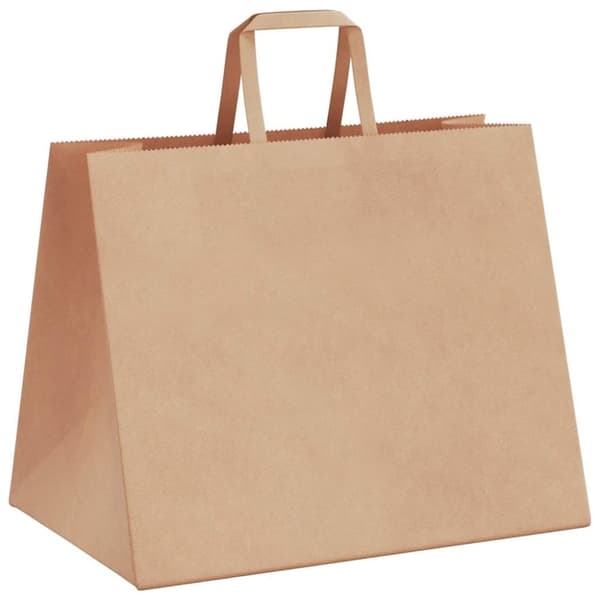 vidaXL kraftpapirposer 250 stk. med håndtag 32x22x24 cm brun