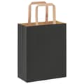 Pikkukuva 7 / 11: vidaXL Paperikassit 50 kpl kahvoilla musta 18x8x22 cm