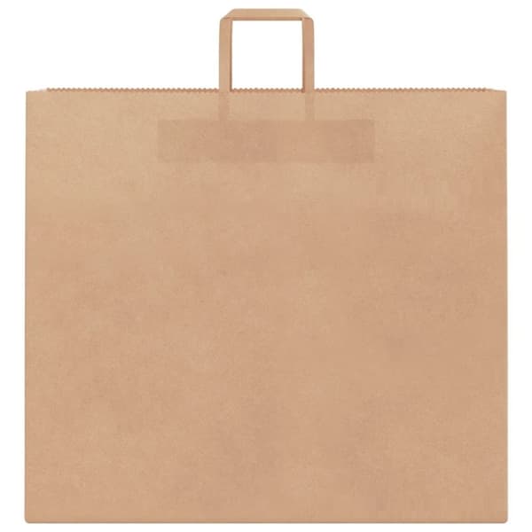 vidaXL Kraftpapperspåsar 250 st med handtag brun 54x15x49 cm