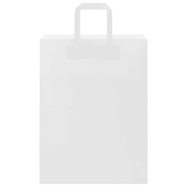 vidaXL Kraftpapperspåsar 50 st med handtag vit 26x12x35 cm