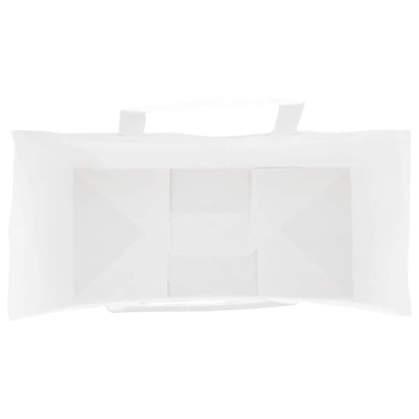 vidaXL Kraftpapperspåsar 50 st med handtag vit 26x12x35 cm