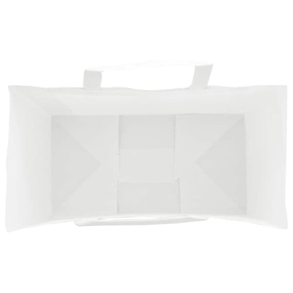 vidaXL Kraftpapperspåsar 50 st med handtag vit 32x17x44 cm