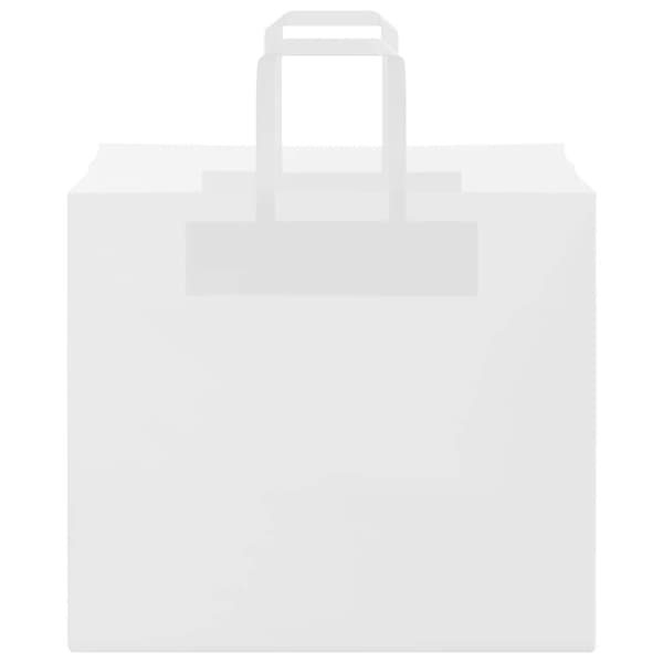 vidaXL Kraftpapperspåsar 50 st med handtag vit 32x22x28 cm