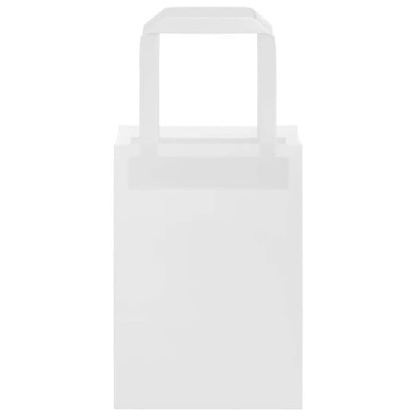 vidaXL kraftpapirposer 50 stk. med håndtag 15x8x21 cm hvid