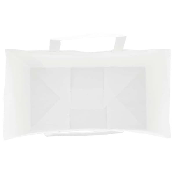 vidaXL kraftpapirposer 50 stk. med håndtag 15x8x21 cm hvid