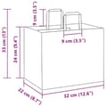 Miniatyrbillede 11 af 11: vidaXL kraftpapirposer 50 stk. med håndtag 32x22x24 cm hvid