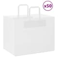 Miniatyrbillede 1 af 11: vidaXL kraftpapirposer 50 stk. med håndtag 32x22x24 cm hvid