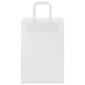 Miniatyrbild 5 av 11: vidaXL Kraftpapperspåsar 250 st med handtag vit 21x11x31 cm