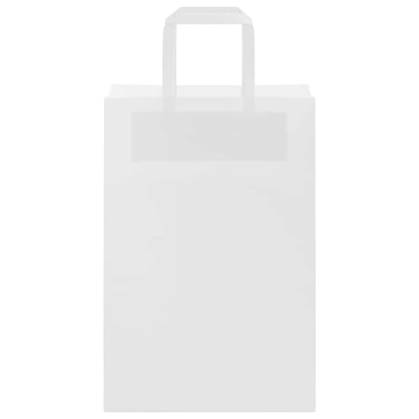 vidaXL Kraftpapperspåsar 250 st med handtag vit 21x11x31 cm