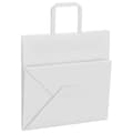 Miniatyrbillede 9 af 11: vidaXL kraftpapirposer 250 stk. med håndtag 26x17x25 cm hvid
