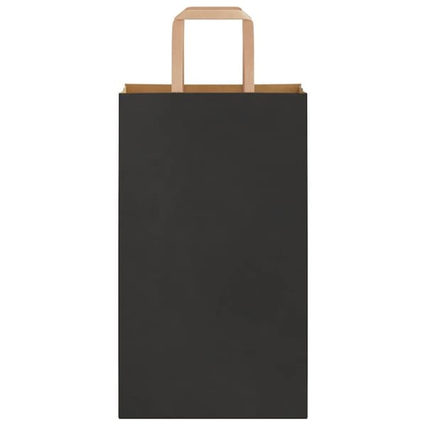vidaXL Paperikassit 50 kpl kahvoilla musta 21x11x36 cm