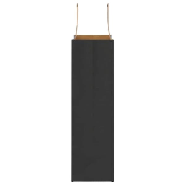 vidaXL Paperikassit 50 kpl kahvoilla musta 21x11x36 cm