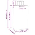 Pikkukuva 11 / 11: vidaXL Paperikassit 50 kpl kahvoilla musta 21x11x36 cm