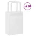 Miniatyrbillede 1 af 11: vidaXL kraftpapirposer 250 stk. med håndtag 15x8x21 cm hvid