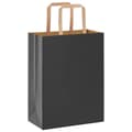 Pikkukuva 3 / 11: vidaXL Paperikassit 50 kpl kahvoilla musta 21x11x28 cm