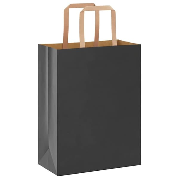 vidaXL Paperikassit 50 kpl kahvoilla musta 21x11x28 cm