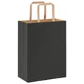 Pikkukuva 7 / 11: vidaXL Paperikassit 50 kpl kahvoilla musta 21x11x28 cm