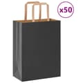 Pikkukuva 1 / 11: vidaXL Paperikassit 50 kpl kahvoilla musta 21x11x28 cm