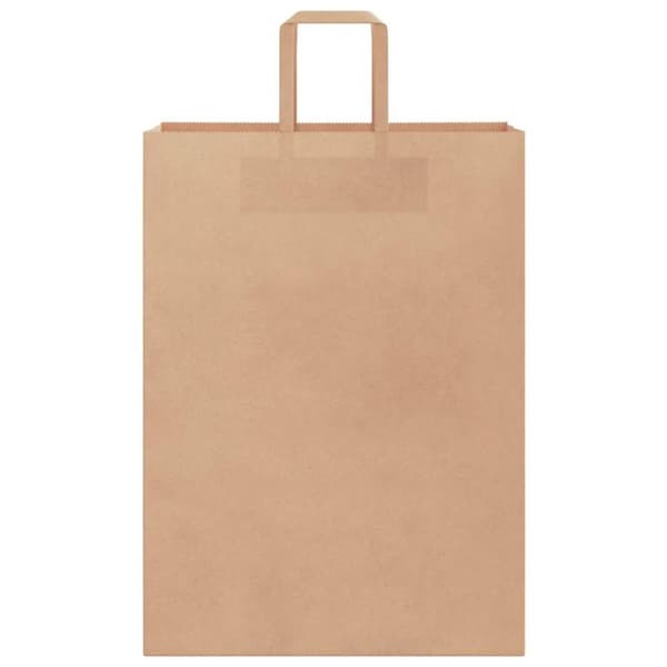 vidaXL kraftpapirposer 250 stk. med håndtag 32x17x44 cm brun