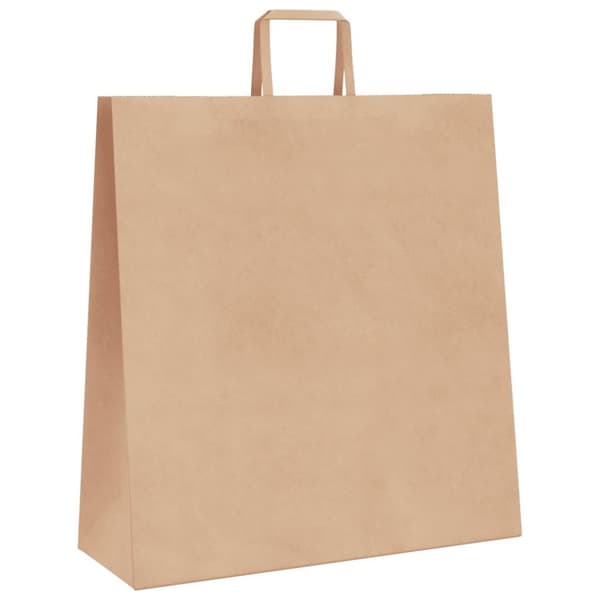vidaXL Paperikassit 250 kpl kahvoilla ruskea 45x17x48 cm