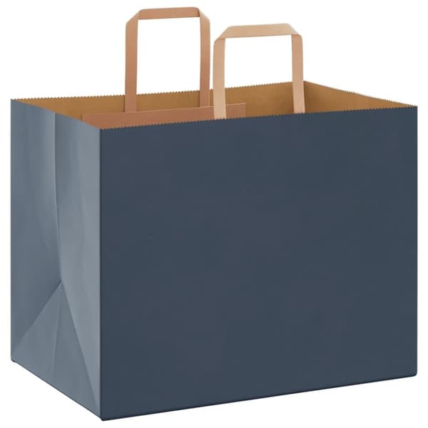 vidaXL kraftpapirposer 50 stk. med håndtag 32x22x24 cm blå