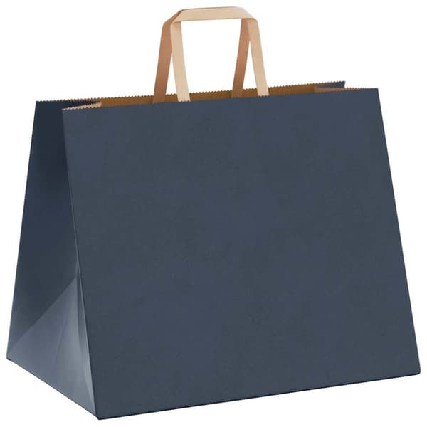 vidaXL kraftpapirposer 50 stk. med håndtag 32x22x24 cm blå