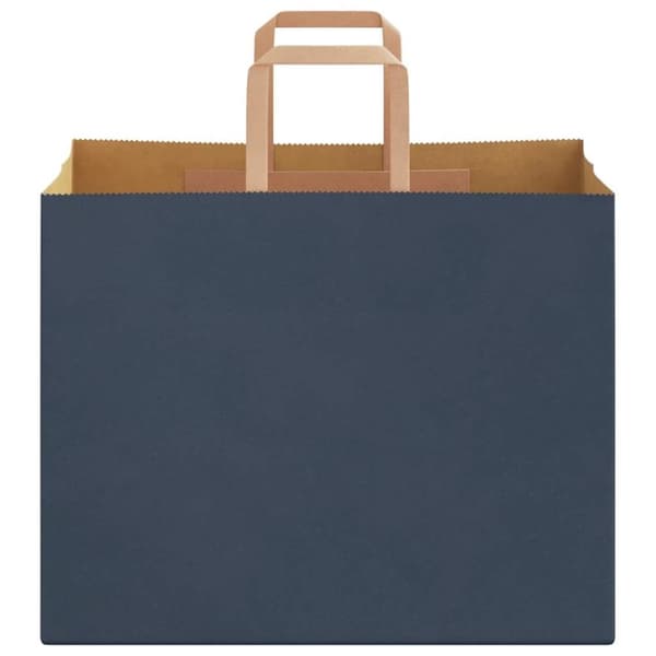 vidaXL kraftpapirposer 50 stk. med håndtag 32x22x24 cm blå