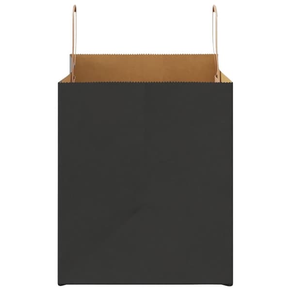 vidaXL Paperikassit 50 kpl kahvoilla musta 32x22x24 cm
