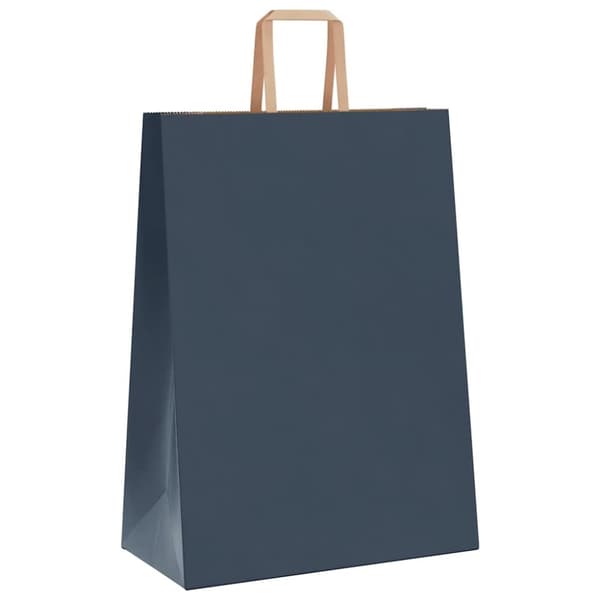 vidaXL Kraftpapperspåsar 50 st med handtag blå 32x17x44 cm