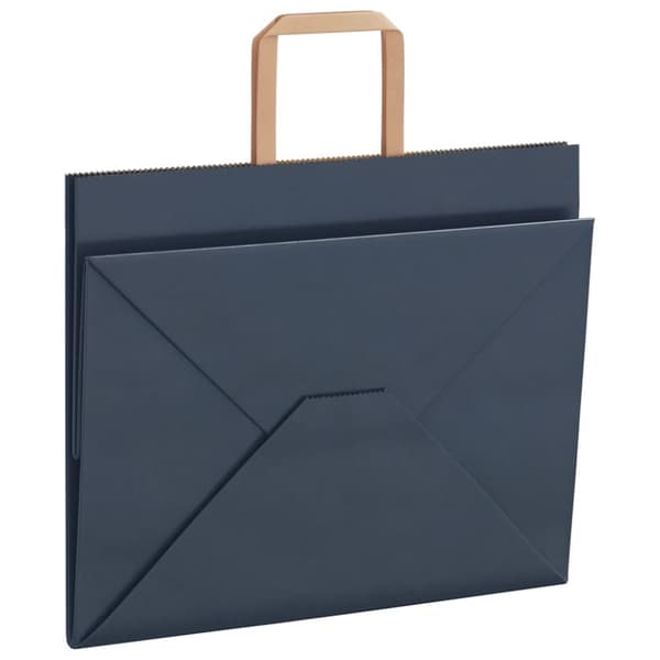 vidaXL Kraftpapperspåsar 50 st med handtag blå 32x22x24 cm