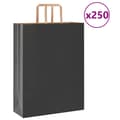 Pikkukuva 1 / 11: vidaXL Paperikassit 250 kpl kahvoilla musta 32x12x42 cm