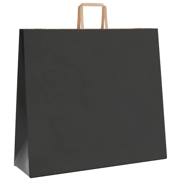 vidaXL Kraftpapperspåsar 250 st med handtag svart 54x15x49 cm