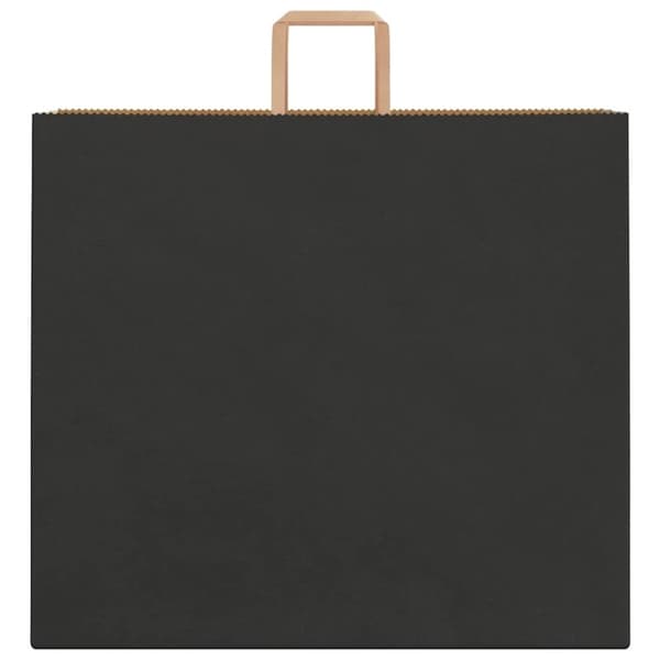 vidaXL Kraftpapperspåsar 250 st med handtag svart 54x15x49 cm