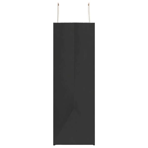 vidaXL Kraftpapperspåsar 250 st med handtag svart 54x15x49 cm