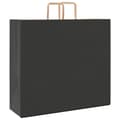 Miniatyrbild 7 av 11: vidaXL Kraftpapperspåsar 250 st med handtag svart 54x15x49 cm
