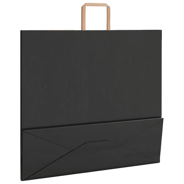 vidaXL Kraftpapperspåsar 250 st med handtag svart 54x15x49 cm