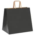 Miniatyrbild 4 av 11: vidaXL Kraftpapperspåsar 250 st med handtag svart 32x22x28 cm