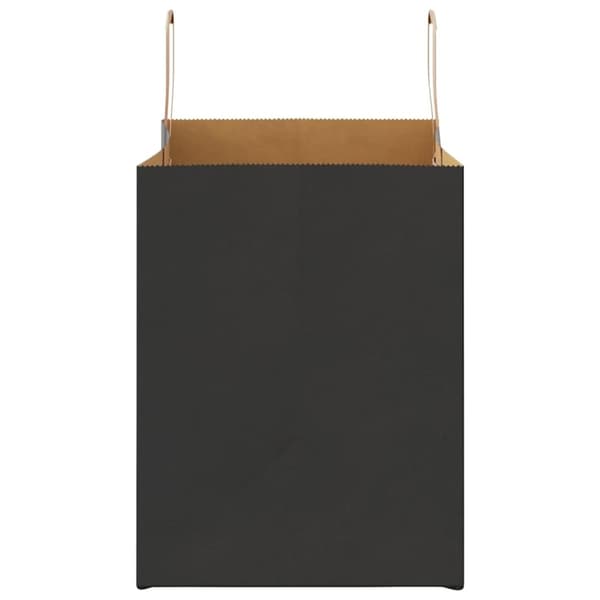 vidaXL Kraftpapperspåsar 250 st med handtag svart 32x22x28 cm