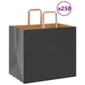 Miniatyrbild 1 av 11: vidaXL Kraftpapperspåsar 250 st med handtag svart 32x22x28 cm