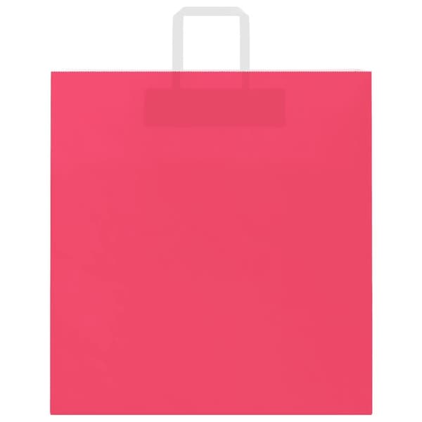 vidaXL Kraftpapperspåsar 50 st med handtag rosa 45x17x48 cm