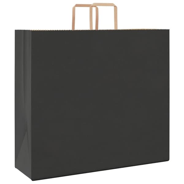 vidaXL Paperikassit 250 kpl kahvoilla musta 54x15x49 cm