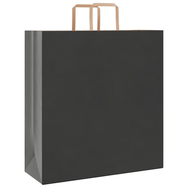 vidaXL Paperikassit 50 kpl kahvoilla musta 45x17x48 cm