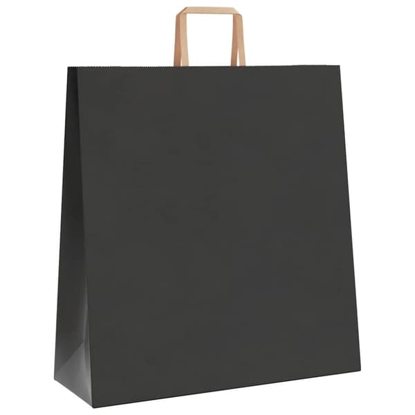 vidaXL Paperikassit 50 kpl kahvoilla musta 45x17x48 cm