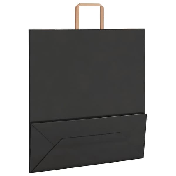 vidaXL Paperikassit 50 kpl kahvoilla musta 45x17x48 cm