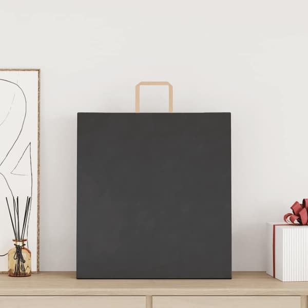 vidaXL Paperikassit 50 kpl kahvoilla musta 45x17x48 cm