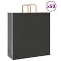 Pikkukuva 1 / 11: vidaXL Paperikassit 50 kpl kahvoilla musta 45x17x48 cm