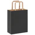 Pikkukuva 7 / 11: vidaXL Paperikassit 250 kpl kahvoilla musta 18x8x22 cm