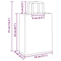 Pikkukuva 11 / 11: vidaXL Paperikassit 250 kpl kahvoilla musta 18x8x22 cm