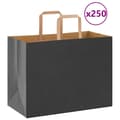 Pikkukuva 1 / 11: vidaXL Paperikassit 250 kpl kahvoilla musta 32x17x25 cm